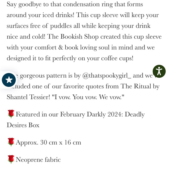 Bookish Box The Ritual by Shantel Tessier Inspired Cup Sleeve - Picture 2 of 4